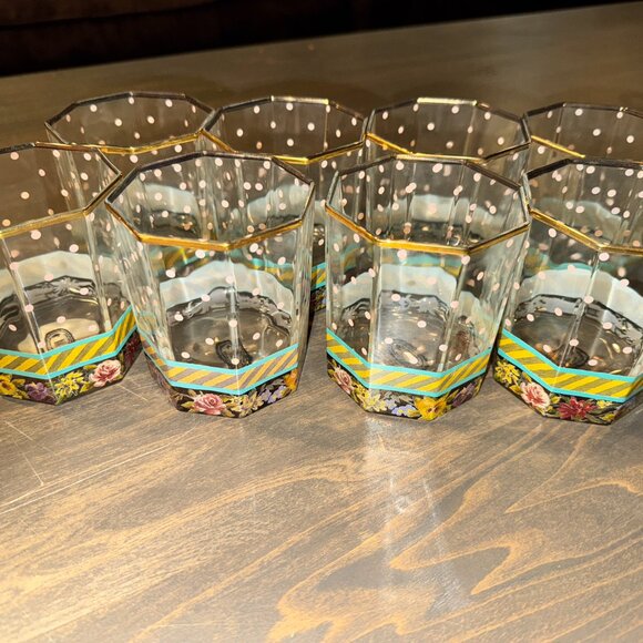 Mackenzie Childs Tumbler Glasses (8) - Picture 1 of 4